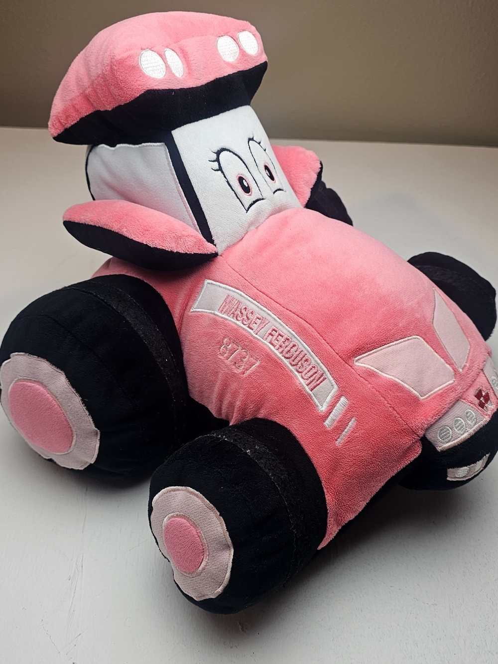 Pillow Pets Massey Ferguson Pink Plush Tractor Stuffie